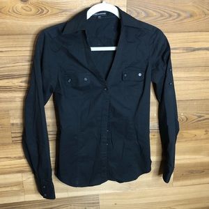 Express Black Button Down Shirt